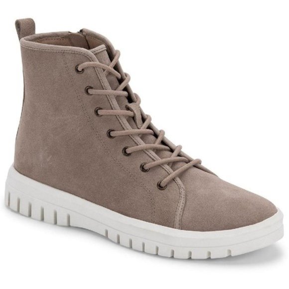 Aqua College Taupe Francine Suede Waterproof Lace Up Sneaker Boots - Picture 1 of 8